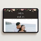 "Flouriishing" - Wedding Website in Blush by Susan Moyal - Desktop Design