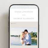 "Emma" - Wedding Website in Provincial by Angela Thompson - Mobile Layout