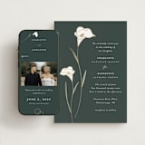 "Elegant Lillies" - Wedding Website in Forest by Stacey Meacham - Match Your Stationery