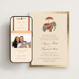 "Indian Elephant" - Wedding Website in Honey by Teju Reval - Match Your Stationery