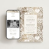 "By the Seashore" - Wedding Website in Pearl by Maria Alou - Match Your Stationery