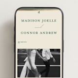 "Vintage Oval" - Wedding Website in Rosemary by Emily Betts - Mobile Layout