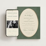 "Vintage Oval" - Wedding Website in Rosemary by Emily Betts - Match Your Stationery