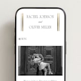 "Side Stripe" - Wedding Website in Pearl by Nicole Walsh - Mobile Layout