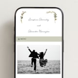 "Coastal Bloom" - Wedding Website in Garden Green by Lucrecia Caporale - Mobile Layout