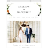 "Orange Blossoms" - Wedding Website in Pearl by Susan Moyal - Mobile Layout