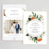 "Orange Blossoms" - Wedding Website in Pearl by Susan Moyal - Match Your Stationery