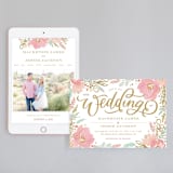 "Floral Vignette" - Wedding Website in Brass by Kristen Smith - Match Your Stationery