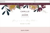 "Wild Peonies" - Wedding Website in Blush by Cindy Reynolds - Desktop Design