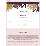 "Wild Peonies" - Wedding Website in Blush by Cindy Reynolds - Mobile Layout