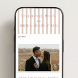 "Racquet" - Wedding Website in Verona Sunet by Megan Davis - Mobile Layout