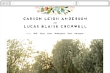 "Floral Ampersand" - Wedding Website in Sea Breeze by Jennifer Wick - Desktop Design