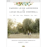 "Floral Ampersand" - Wedding Website in Sea Breeze by Jennifer Wick - Guest Management
