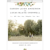 "Floral Ampersand" - Wedding Website in Sea Breeze by Jennifer Wick - Mobile Layout