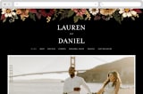 "Falling In Love" - Wedding Website in Harvest by Susan Moyal - Desktop Design