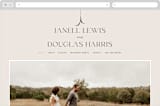 "Convergence" - Wedding Website in Cream by Annie Lowe - Desktop Design