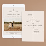 "Convergence" - Wedding Website in Cream by Annie Lowe - Match Your Stationery