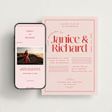 "News!" - Wedding Website in Strawberry by Claudia Orengo - Match Your Stationery