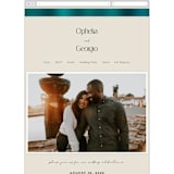 "Spectrum" - Wedding Website in Teal by Heather Schertzer - Mobile Layout