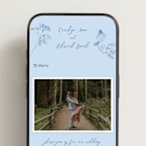 "Sketched Florals" - Wedding Website in Cornflower by Baumbirdy - Mobile Layout