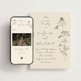 "Sketched Florals" - Wedding Website in Sandpaper by Baumbirdy - Match Your Stationery