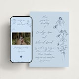 "Sketched Florals" - Wedding Website in Cornflower by Baumbirdy - Match Your Stationery