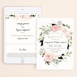 "Petal Surround" - Wedding Website in Blush & Gold by Susan Moyal - Match Your Stationery