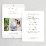 "divine" - Wedding Website in Gilded Gold by Jennifer Postorino - Match Your Stationery