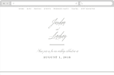 "Stacked date" - Wedding Website in Cotton by Amy Kross - Desktop Design