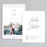 "Stacked date" - Wedding Website in Cotton by Amy Kross - Match Your Stationery