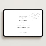 "Sketched Mountains" - Wedding Website in Snow by Mere Paper - Desktop Design