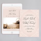 "Elegant Lace" - Wedding Website in Blush by Hooray Creative - Match Your Stationery
