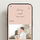 "Ballpoint Suite" - Wedding Website in Blush by Ani Somi - Mobile Layout