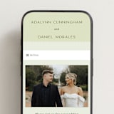 "Swoon" - Wedding Website in Lemongrass by Sam Dubeau - Mobile Layout