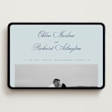 "Landscape Script" - Wedding Website in Sky by Kelly Schmidt - Desktop Design