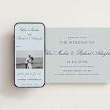 "Landscape Script" - Wedding Website in Sky by Kelly Schmidt - Match Your Stationery