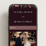 "Romantics" - Wedding Website in Merlota by Susan Moyal - Mobile Layout