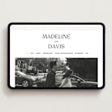 "Classic Stripe" - Wedding Website in Latte by First Rodeo Design - Desktop Design