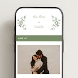 "Vintage Garden" - Wedding Website in Forest by Sherley Ferreira - Mobile Layout