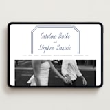 "Deluxe" - Wedding Website in Blueberry by Carolyn MacLaren - Desktop Design