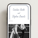 "Deluxe" - Wedding Website in Blueberry by Carolyn MacLaren - Mobile Layout