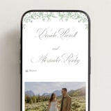 "Romantic Garden" - Wedding Website in Mint by Melinda Denison - Mobile Layout