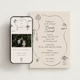 "Sketchbook Love" - Wedding Website in Ivory by Aviva Atri - Match Your Stationery
