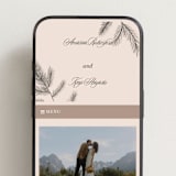 "Arboretum" - Wedding Website in Almond by Morgan Kendall - Mobile Layout