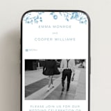 "The Emma" - Wedding Website in Cerulean by Kristie Kern - Mobile Layout