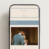 "Bevel Monogram" - Wedding Website in French Blue by Carolyn MacLaren - Mobile Layout