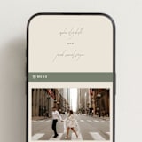 "True North" - Wedding Website in Olive You More by Design Lotus - Mobile Layout