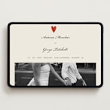 "Two Hearts" - Wedding Website in Lily by Pati Cascino - Desktop Design