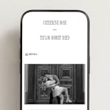 "Formal Minimalist" - Wedding Website in Silk by Kelly Schmidt - Mobile Layout