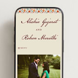 "Mughal Gardens" - Wedding Website in Ivory by Sherley Ferreira - Mobile Layout